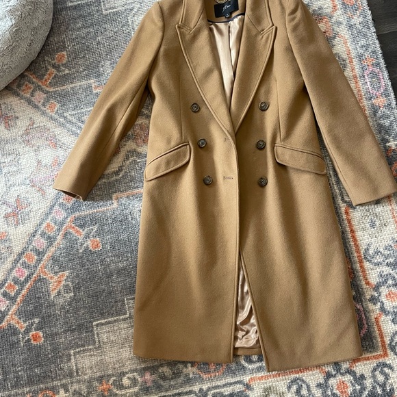 J. Crew Tan Double-Breasted Trench Coat - Picture 2 of 9